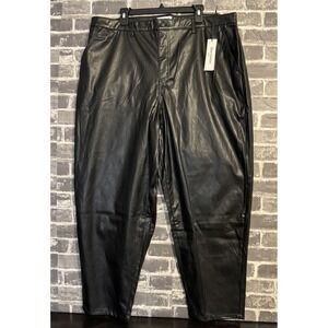 Juicy Couture Faux Leather Pants Black Women's 20 Button Zip NWT